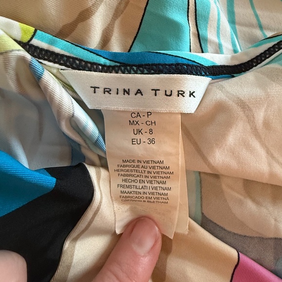 TRINA TURK SINTRA FLORA SWIMSUIT COVER-UP TUNIC MINI DRESS SMALL - Picture 6 of 13